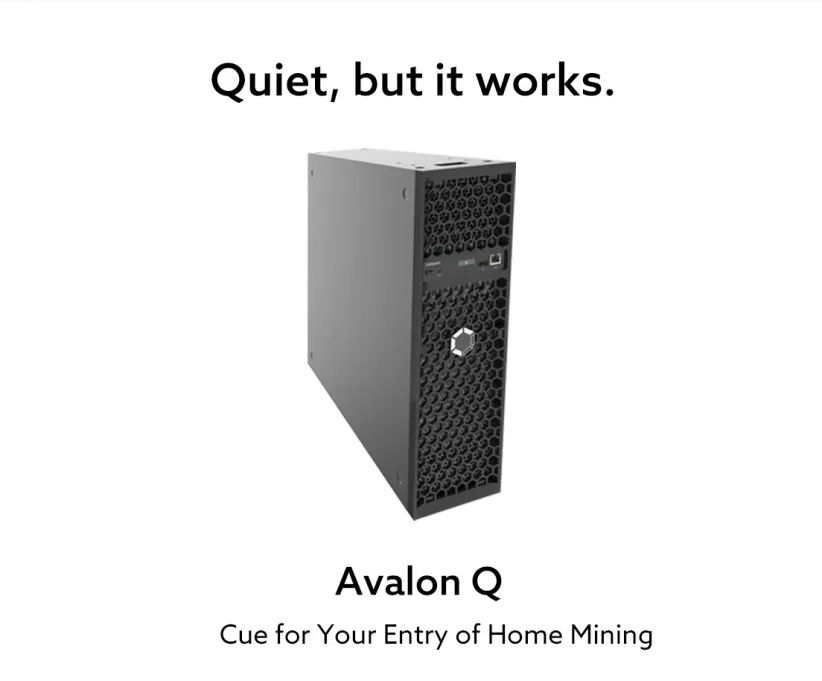 Canaan Unveils Avalon Q : a Professional-Grade Quiet Bitcoin Mining Solution for Home Use