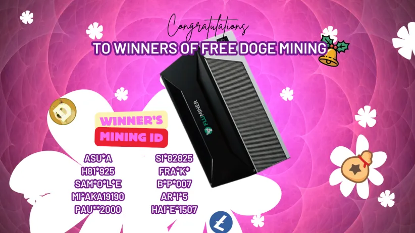 Winner Annoucment: Christmas Giveaway Free Doge Mining