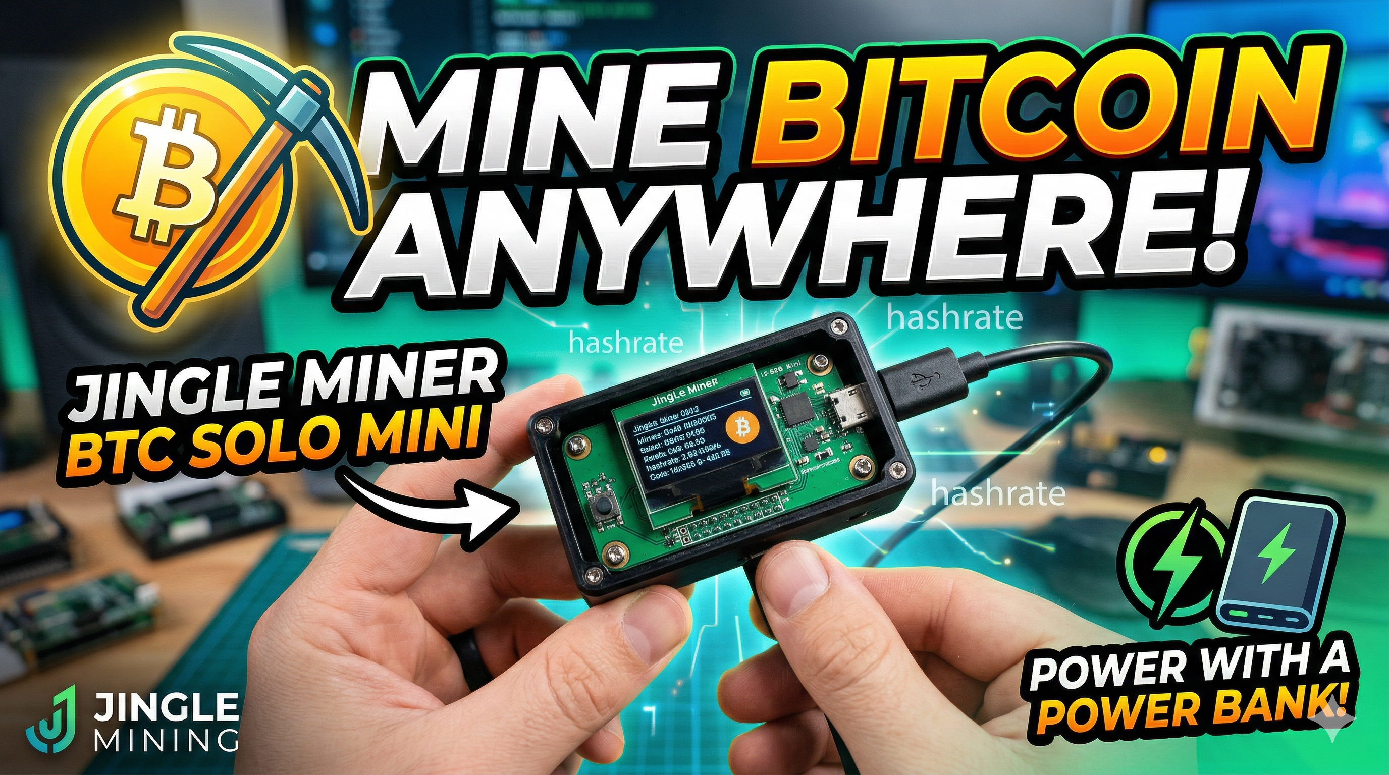 Bitcoin mini mining machine// jingleminer-btc-solo-mini-lottery-miner