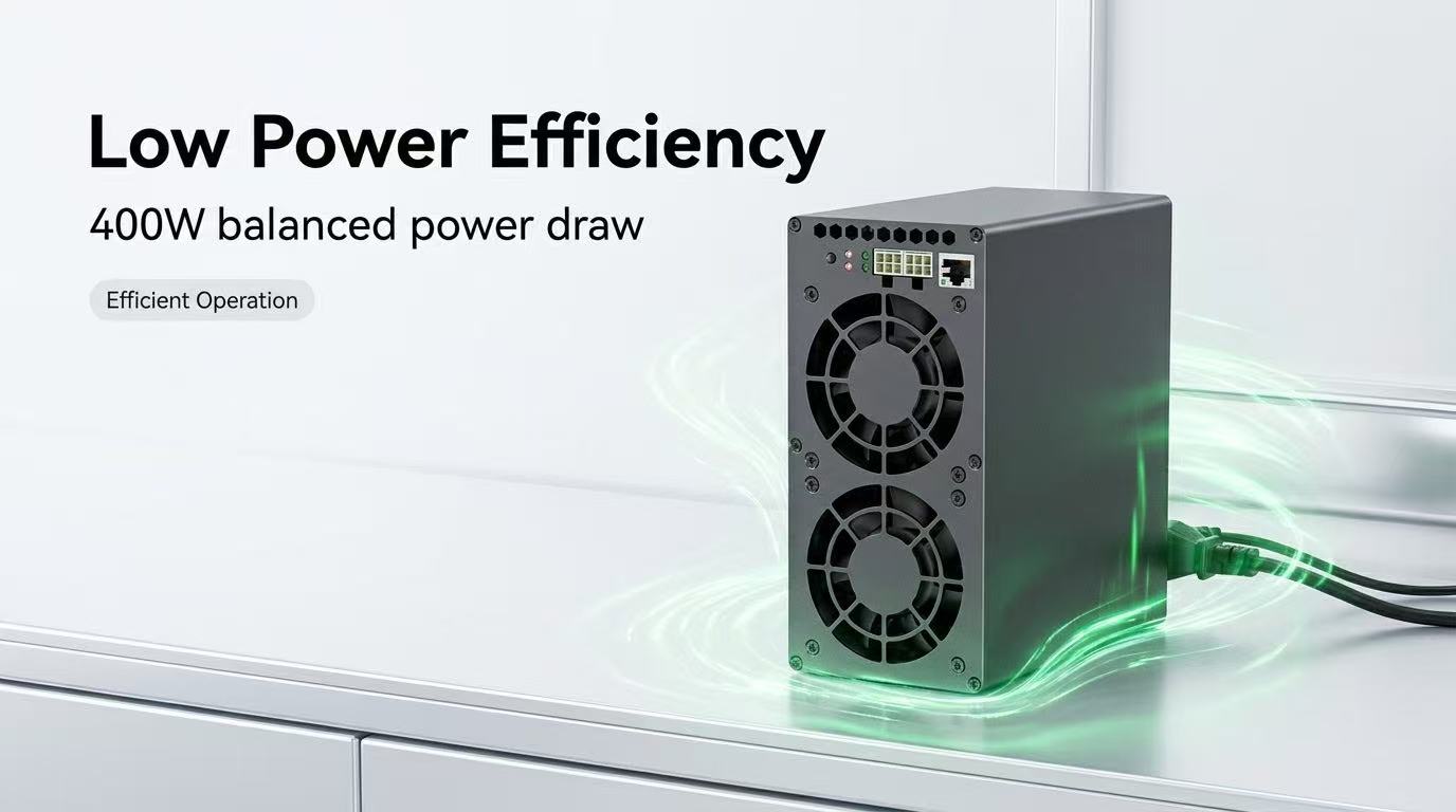 Energy-efficient 400 W operation designed for standard residential electrical grids.
