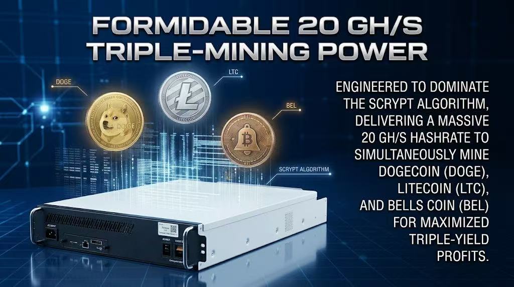 Elphapex Scrypt Hardware: DG 1 Plus offering high energy efficiency for air-cooled farm deployments.