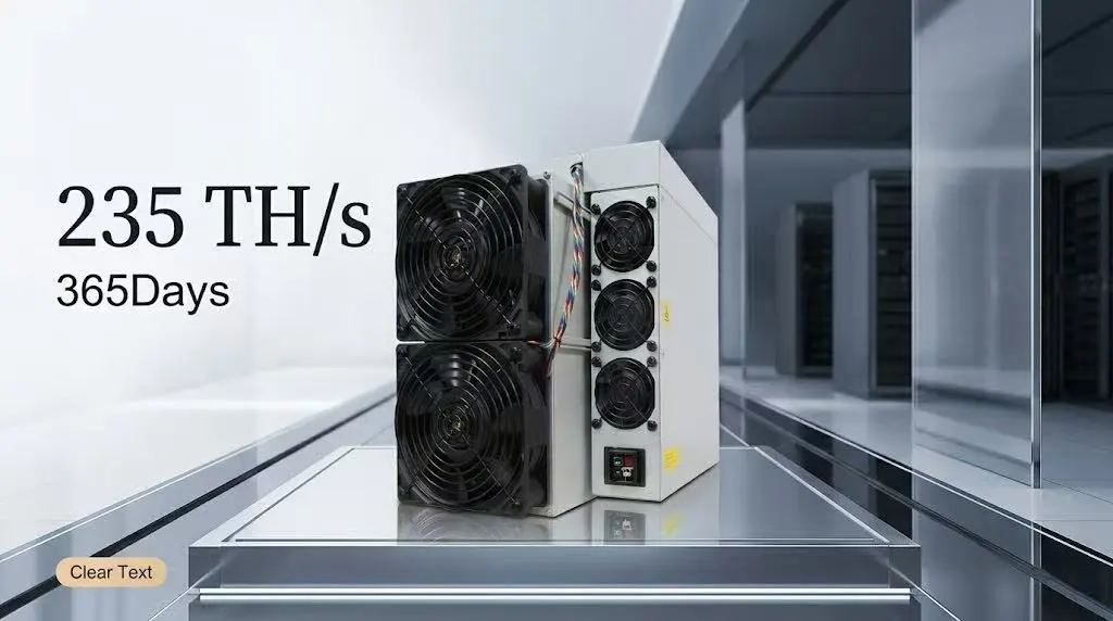 Antminer S21e XP Hyd Rapid Payback operation: A high-density server rack filled with 13.00 W/TH liquid-cooled ASIC units, connected to heavy-duty power distribution units.
