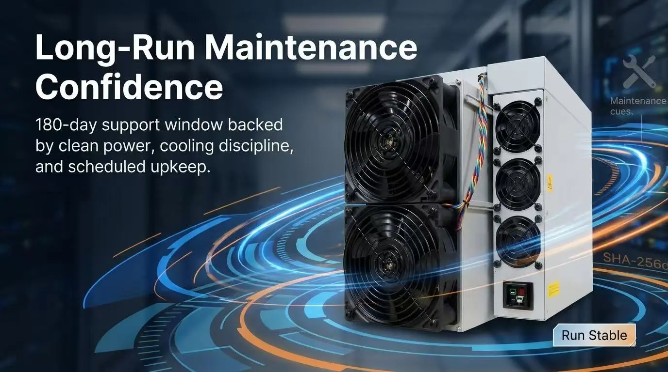 Bitmain Antminer T21 ASIC miner operating in a data center rack, highlighting its 190Th/s SHA-256 hashpower