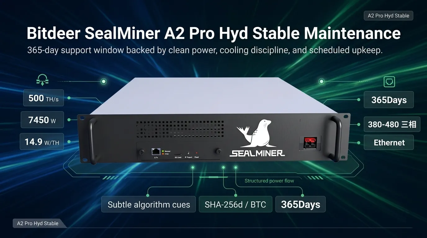 Bitdeer SealMiner A2 Pro Hyd ASIC miner submerged in an immersion cooling tank for stable operation