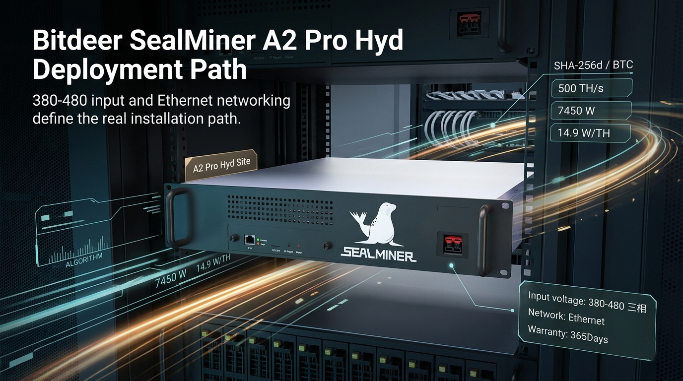 Bitdeer SealMiner A2 Pro Hyd ASIC miner showcasing its robust build for 500 TH/s SHA-256 mining