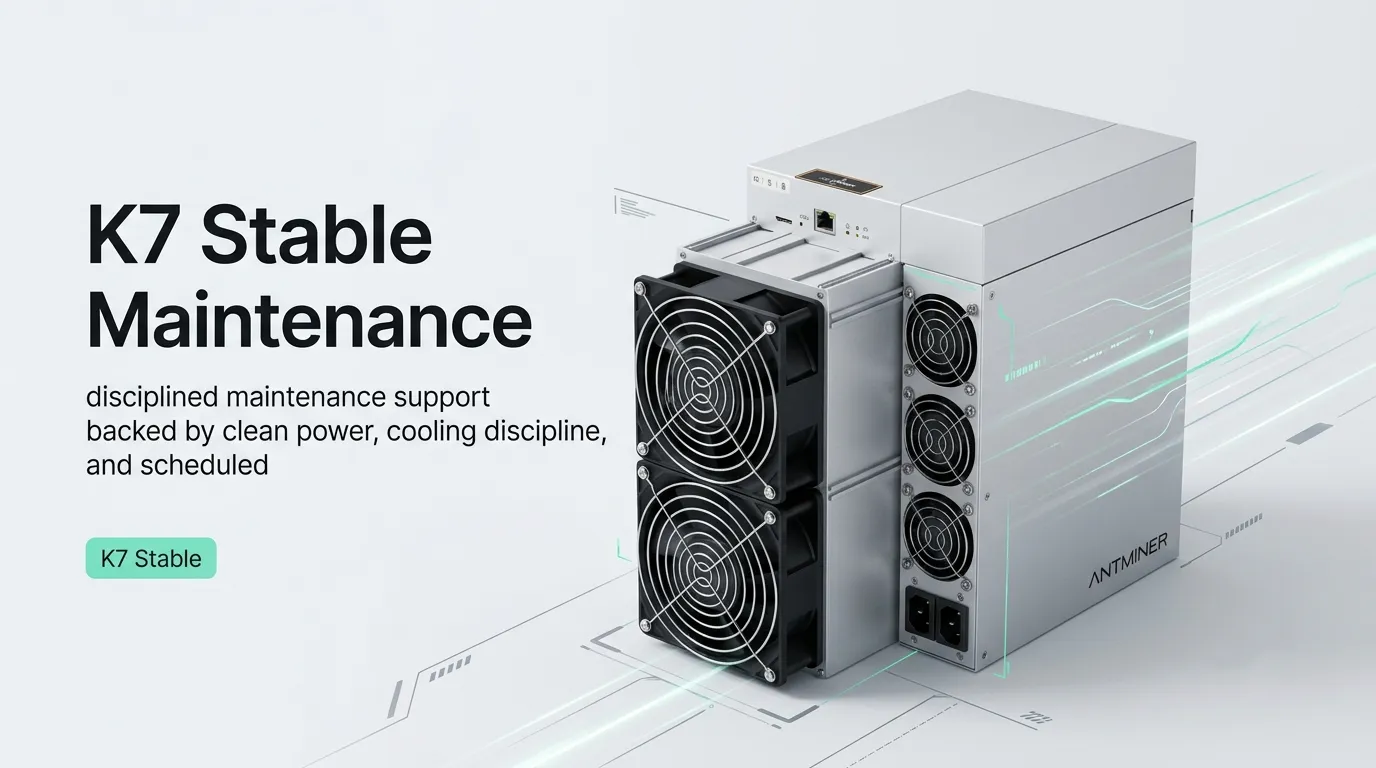 Bitmain Antminer K7 ASIC miner: Visualizing its 63.5 Th/s hashrate for CKB mining revenue
