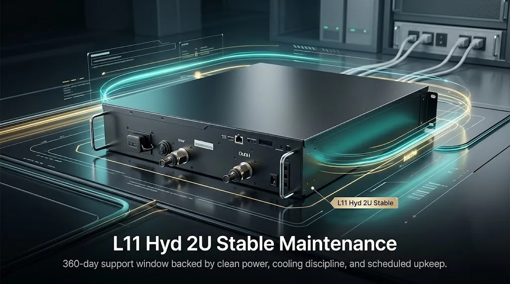 Bitmain Antminer L11 Hyd 2U ASIC miner unit displaying its hydro-cooling ports for optimal Scrypt mining stability