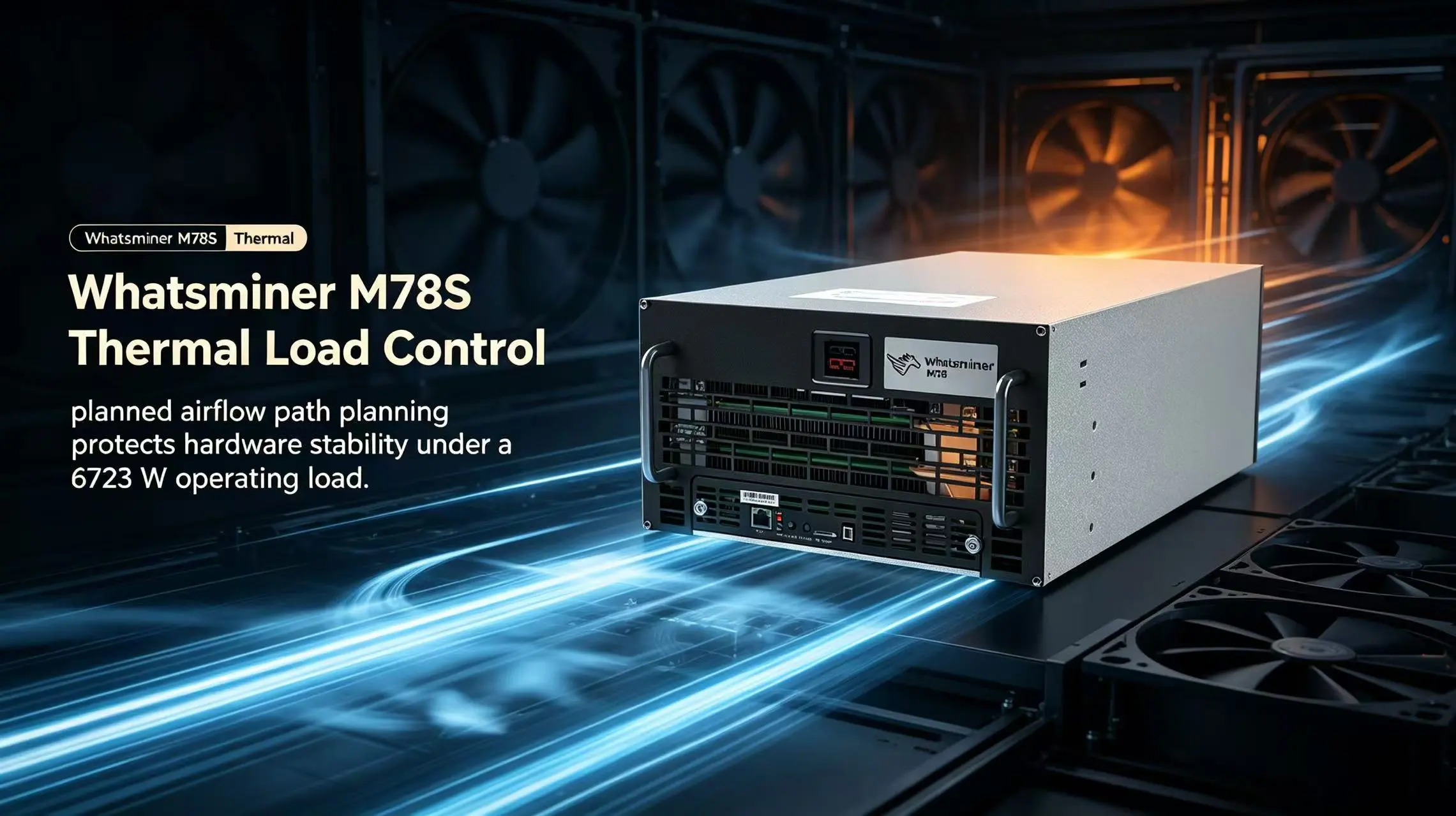 MicroBT M78S in a professional data center rack, emphasizing industrial deployment for ASIC miner planning